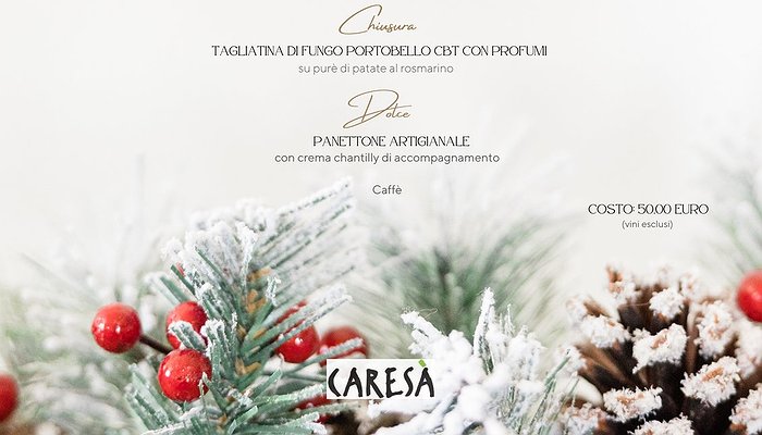 PRANZO DI NATALE IN AGRITURISMO CARESÀ