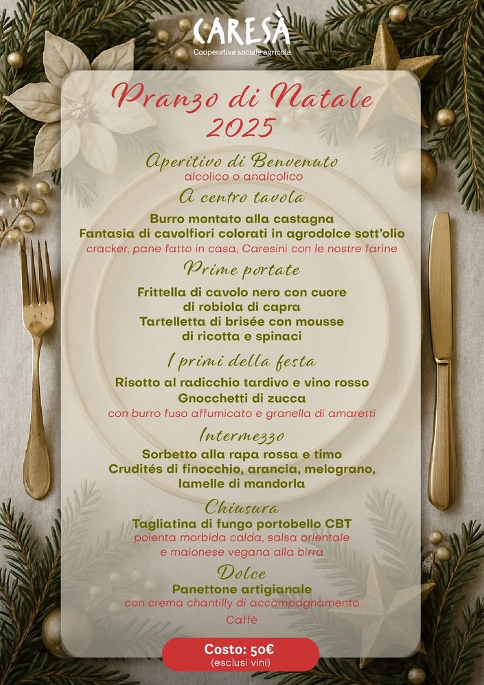 PRANZO DI NATALE IN AGRITURISMO CARESÀ